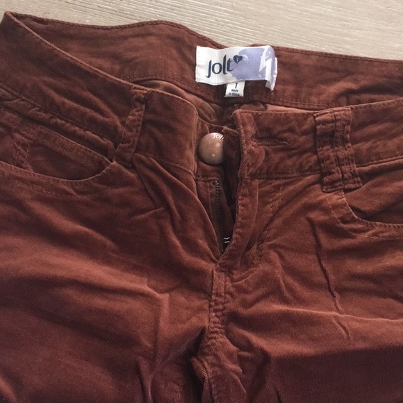 Jolt Rust Cognac Corduroy Skinny Pants - Picture 5 of 9